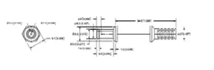 GLOBTEK EJ4 right angle female plug 2 conductor, UL rated