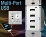 Multi-Port Wall Supply Serves Multiple USB-Driven Devices