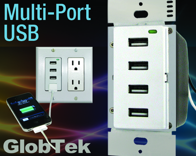 Multi-Port- Multi-Port USB Einbaustromversorgung  dient mehreren USB-gesteuerten Geräten