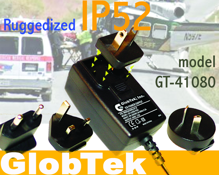 Robuster Netzadapter GTM41080-18VV-H/M Schutzgrad (IP52 & IP57), 18 W Steckernetzteil für Anwendungen in der IT und Medizintechnik, CCC-Sicherheits-Freigabe für tropische Umgebungen und Höhen über 2000 m!