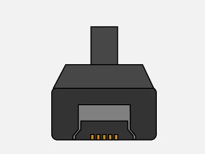 USB 2.0 Type B mini plug