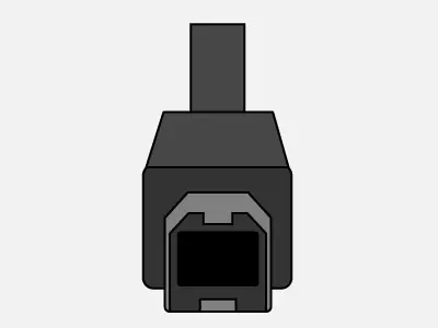 USB 2.0 Type B plug